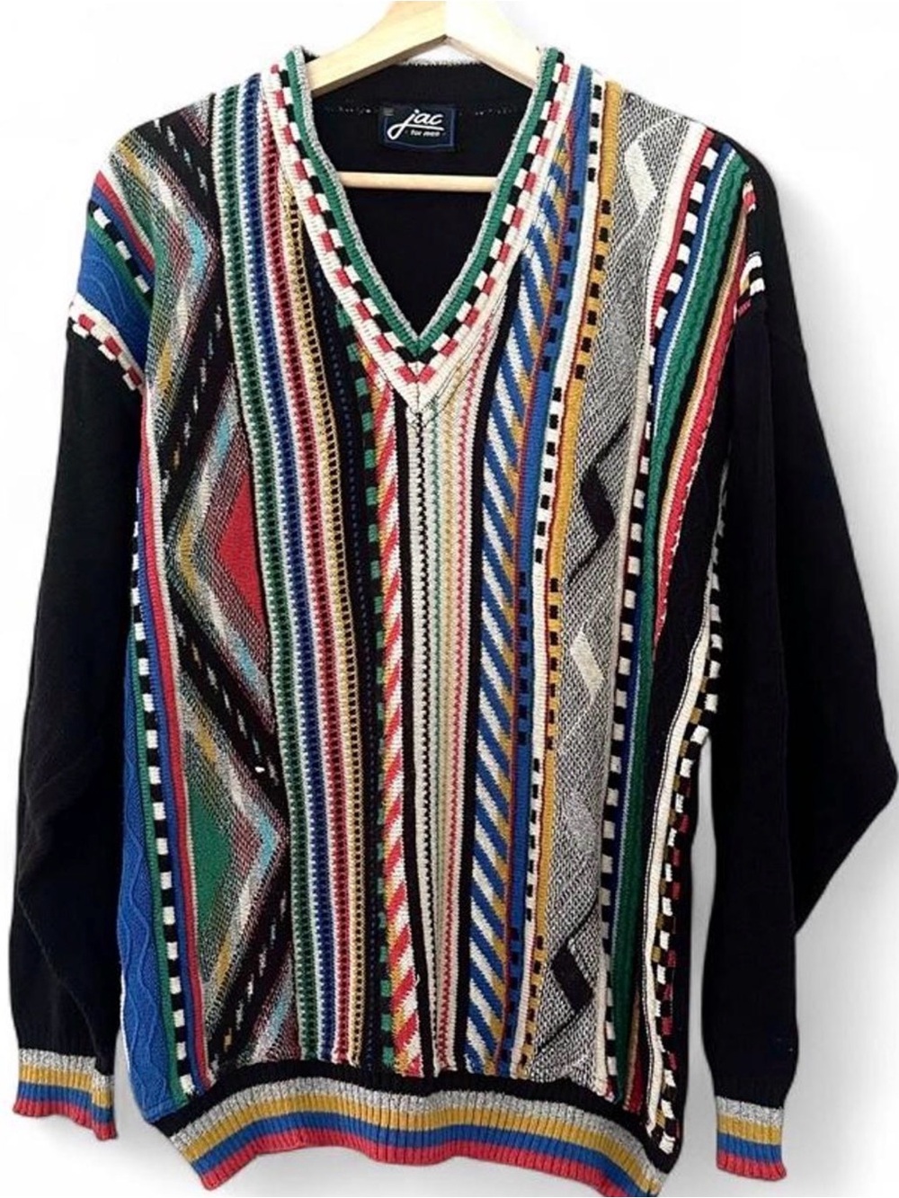 Vintage 90s Coogi-Style Knit Sweater